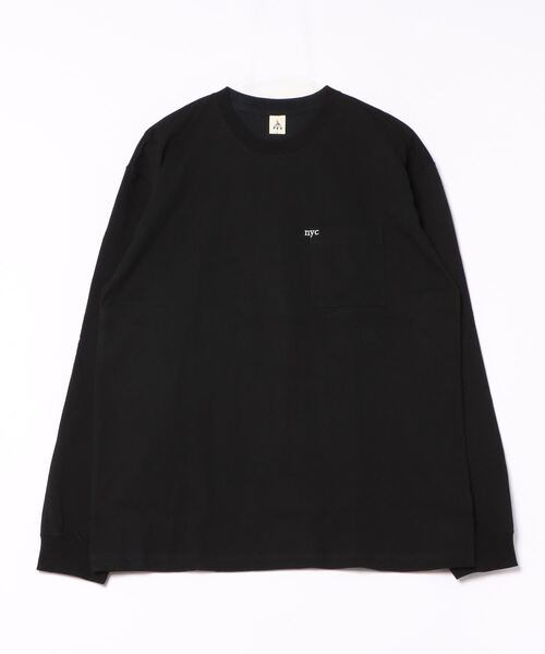 ARCHIVER(アーカイバ)の「【69】【it】ミドルウェイト クルーネックポケット刺繍ロングスリーブ(Tシャツ/カットソー・レディース・ブラック/ホワイト/ライトイエロー・LARGE/MEDIUM)」の11枚目の写真