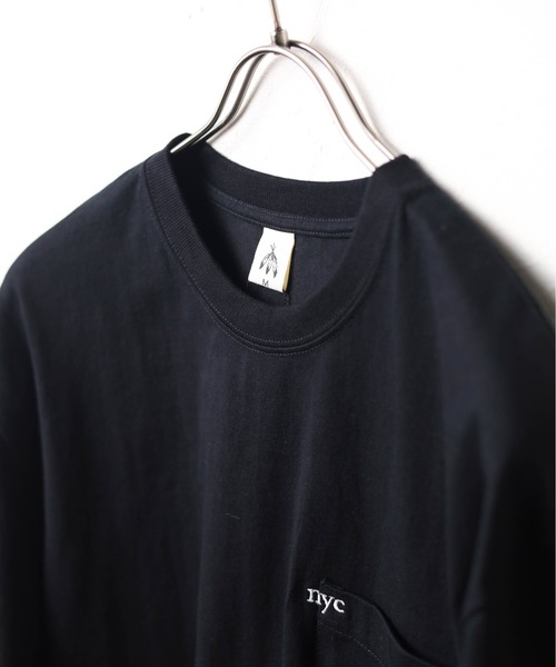 ARCHIVER(アーカイバ)の「【69】【it】ミドルウェイト クルーネックポケット刺繍ロングスリーブ(Tシャツ/カットソー・レディース・ブラック/ホワイト/ライトイエロー・LARGE/MEDIUM)」の7枚目の写真