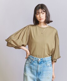 BEAUTY&YOUTH UNITED ARROWS | 【WEB限定】ボリュームスリーブ コンビ プルオーバー 2(Tシャツ/カットソー)