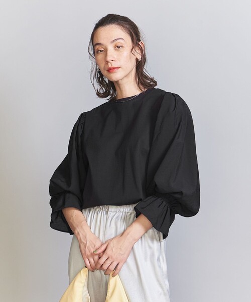 BEAUTY&YOUTH UNITED ARROWS（ビューティーアンドユースユナイテッドアローズ）の「【WEB限定】ボリュームスリーブ コンビ プルオーバー 2（Tシャツ/カットソー・レディース・コバルトブルー/ブラック/ベージュ/オフホワイト/モカ・FREE）」の19枚目の写真