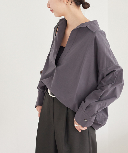 追加》【R'IAM】フォルムスキッパーシャツ（シャツ/ブラウス