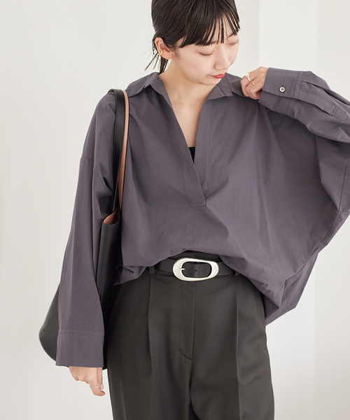 追加》【R'IAM】フォルムスキッパーシャツ（シャツ/ブラウス