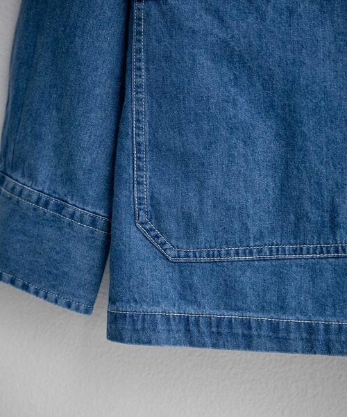 Rocky Monroe(ロッキーモンロー)の「6.5ozデニムワークジャケット/カバーオールシャツ(カバーオール・メンズ・アイボリー/ブルー/ネイビー・LL/L/M)」の14枚目の写真