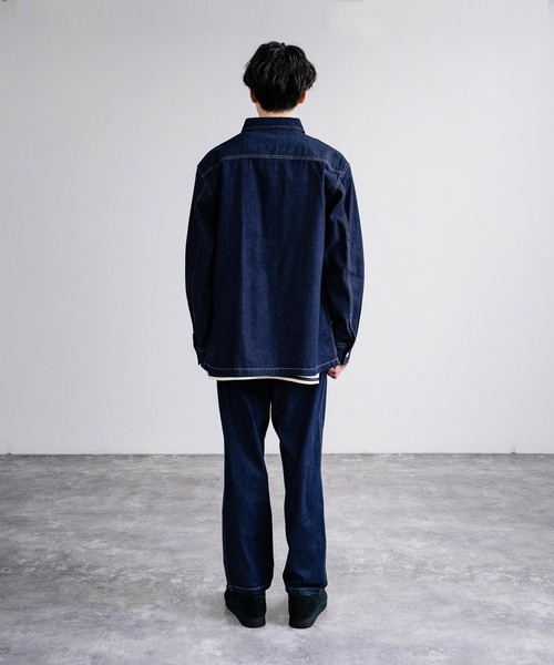 Rocky Monroe(ロッキーモンロー)の「6.5ozデニムワークジャケット/カバーオールシャツ(カバーオール・メンズ・アイボリー/ブルー/ネイビー・LL/L/M)」の9枚目の写真