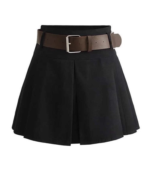 Miniministore(ミニミニストア)の「ミニボックススカートプリーツ ベルト付き(スカート・レディース・ベージュ/ホワイト/ブラウン/ブラック・L/M/S)」の19枚目の写真