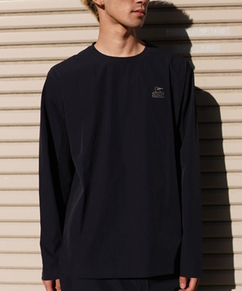 CHUMS(チャムス)の「CHUMS/チャムス ロンTEE ボックスシルエット ストレッチ 通気性 セットアップ対応 CH01-2343(Tシャツ/カットソー・メンズ・ブラック/オフホワイト/ベージュ・M/L/XL)」の1枚目の写真