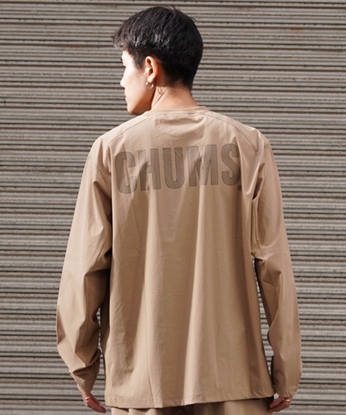 CHUMS(チャムス)の「CHUMS/チャムス ロンTEE ボックスシルエット ストレッチ 通気性 セットアップ対応 CH01-2343(Tシャツ/カットソー・メンズ・ブラック/オフホワイト/ベージュ・M/L/XL)」の17枚目の写真