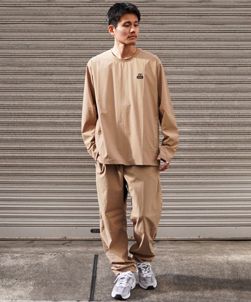 CHUMS(チャムス)の「CHUMS/チャムス ロンTEE ボックスシルエット ストレッチ 通気性 セットアップ対応 CH01-2343(Tシャツ/カットソー・メンズ・ブラック/オフホワイト/ベージュ・M/L/XL)」の19枚目の写真