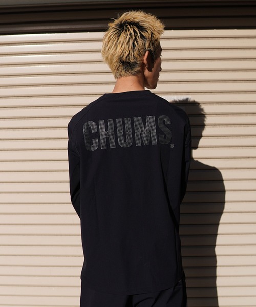 CHUMS(チャムス)の「CHUMS/チャムス ロンTEE ボックスシルエット ストレッチ 通気性 セットアップ対応 CH01-2343(Tシャツ/カットソー・メンズ・ブラック/オフホワイト/ベージュ・M/L/XL)」の11枚目の写真