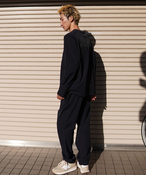 CHUMS(チャムス)の「CHUMS/チャムス ロンTEE ボックスシルエット ストレッチ 通気性 セットアップ対応 CH01-2343(Tシャツ/カットソー・メンズ・ブラック/オフホワイト/ベージュ・M/L/XL)」の13枚目の写真