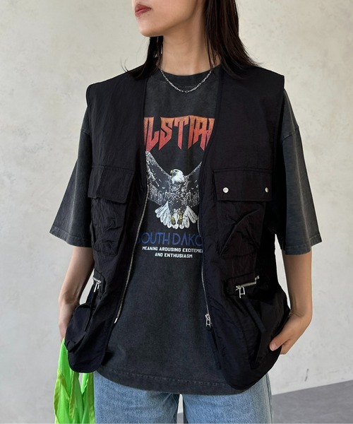 CPCM(シーピーシーエム)の「グロスワッシャーミリタリーベスト(ベスト・レディース・オフホワイト/ブラック・FREE)」の1枚目の写真