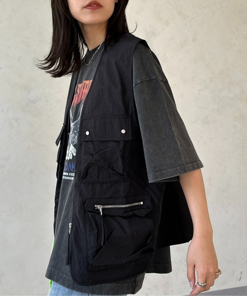 CPCM(シーピーシーエム)の「グロスワッシャーミリタリーベスト(ベスト・レディース・オフホワイト/ブラック・FREE)」の4枚目の写真