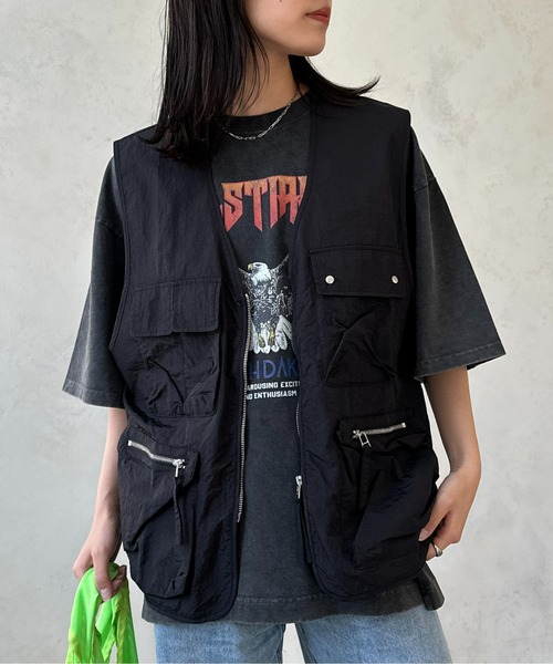 CPCM(シーピーシーエム)の「グロスワッシャーミリタリーベスト(ベスト・レディース・オフホワイト/ブラック・FREE)」の6枚目の写真