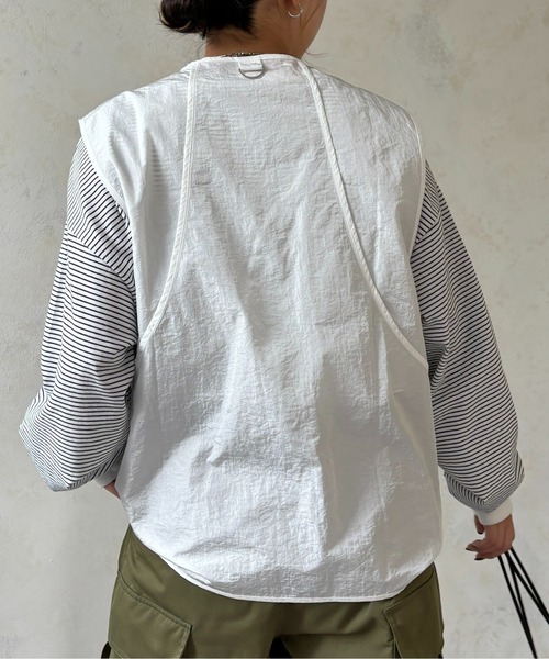 CPCM(シーピーシーエム)の「グロスワッシャーミリタリーベスト(ベスト・レディース・オフホワイト/ブラック・FREE)」の10枚目の写真