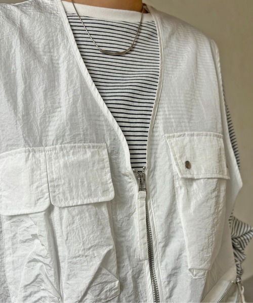 CPCM(シーピーシーエム)の「グロスワッシャーミリタリーベスト(ベスト・レディース・オフホワイト/ブラック・FREE)」の15枚目の写真