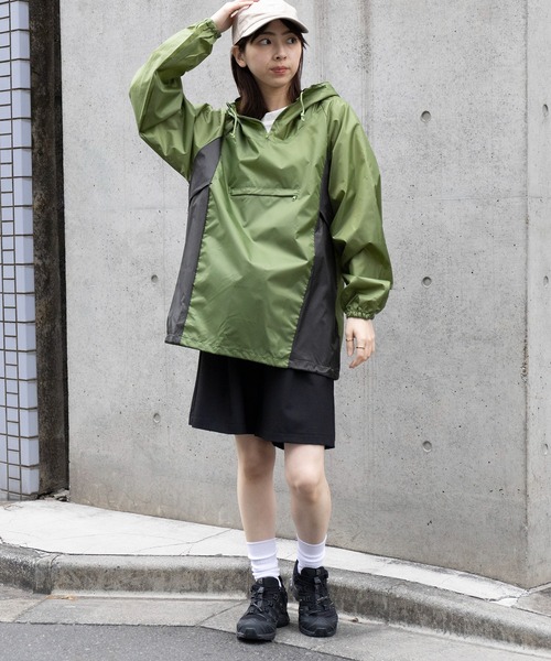 FORECAST（フォーキャスト）の「【FORECAST】超軽量リップストップ アノラックパーカー 撥水加工 2271（ナイロンジャケット・メンズ・グリーン/ネイビー/カモフラージュ・S/M/L/XL）」の10枚目の写真