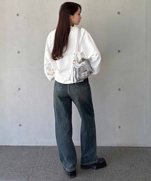 ENVYM（アンビー）の「カレッジロゴスウェット（スウェット・レディース・グレー/ブラック/ホワイト・FREE）」の14枚目の写真