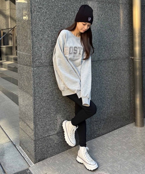 ENVYM（アンビー）の「カレッジロゴスウェット（スウェット・レディース・グレー/ブラック/ホワイト・FREE）」の7枚目の写真