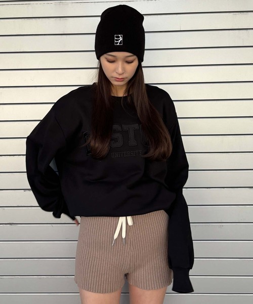 ENVYM（アンビー）の「カレッジロゴスウェット（スウェット・レディース・グレー/ブラック/ホワイト・FREE）」の18枚目の写真