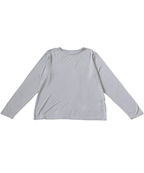 OWNth（オンス）の「ロングスリーブスタッズトップス（Tシャツ/カットソー・レディース・ブラック/グレー/ライトグリーン・P/R）」の16枚目の写真