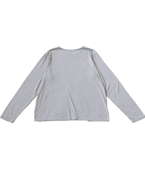 OWNth（オンス）の「ロングスリーブスタッズトップス（Tシャツ/カットソー・レディース・ブラック/グレー/ライトグリーン・P/R）」の17枚目の写真