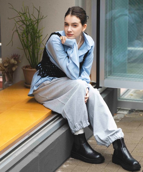 COMMRE(コムル)の「スウェットパンツ(スウェットパンツ・レディース・ライム/アイボリー/杢グレー・FREE)」の18枚目の写真