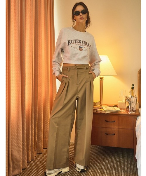 BITTER CELLS（ビターセルズ）の「BITTER CELLS／MOOD プルオーバー（ウラケ）（スウェット・レディース・ライトグレー/ブラウン/ピンク・SMALL/LARGE）」の8枚目の写真