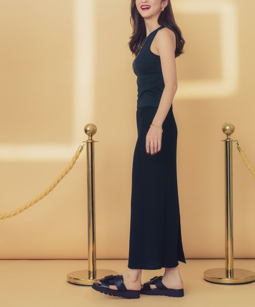 Tuche（トゥシェ）の「Tuche/トゥシェ  ストレッチパンツ 無地ニット スカート（スカート・レディース・パープル系その他/ブラック・MEDIUM/LARGE）」の15枚目の写真