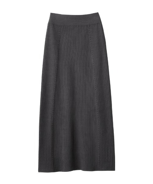 Tuche（トゥシェ）の「Tuche/トゥシェ  ストレッチパンツ 無地ニット スカート（スカート・レディース・パープル系その他/ブラック・MEDIUM/LARGE）」の19枚目の写真