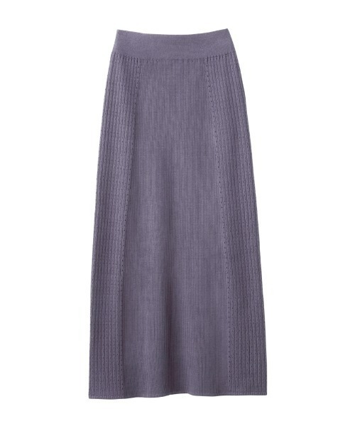Tuche（トゥシェ）の「Tuche/トゥシェ  ストレッチパンツ 無地ニット スカート（スカート・レディース・パープル系その他/ブラック・MEDIUM/LARGE）」の20枚目の写真