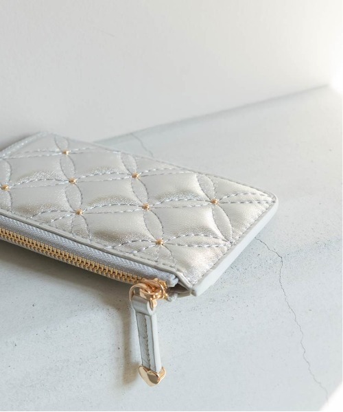 RANDA（ランダ）の「キルティングｘスタッズ フラグメントケース（カードケース・レディース・ピンク/アイボリー/ブラック/シルバー・FREE）」の10枚目の写真