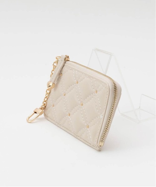 RANDA（ランダ）の「キルティングｘスタッズ フラグメントケース（カードケース・レディース・ピンク/アイボリー/ブラック/シルバー・FREE）」の12枚目の写真