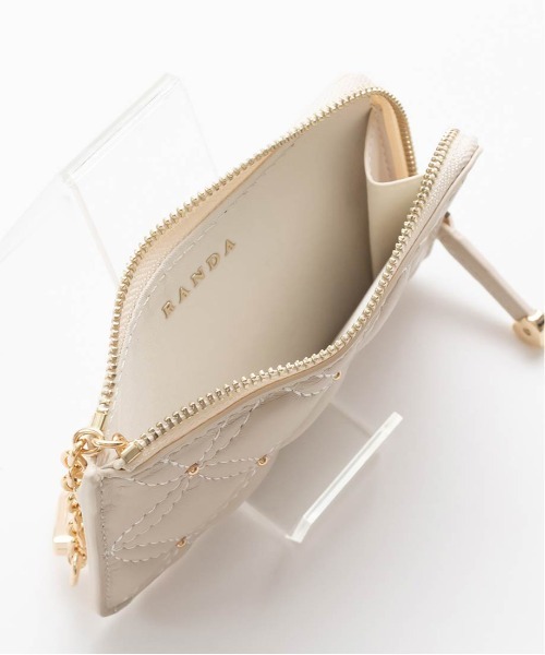 RANDA（ランダ）の「キルティングｘスタッズ フラグメントケース（カードケース・レディース・ピンク/アイボリー/ブラック/シルバー・FREE）」の15枚目の写真