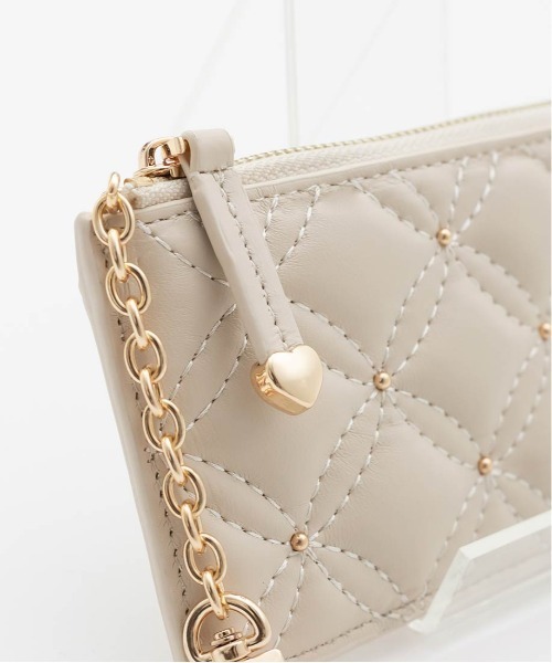 RANDA（ランダ）の「キルティングｘスタッズ フラグメントケース（カードケース・レディース・ピンク/アイボリー/ブラック/シルバー・FREE）」の17枚目の写真