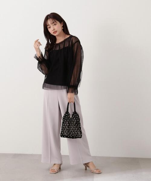 PROPORTION BODY DRESSING（プロポーションボディドレッシング）の「ベーシックワイドパンツ / 1214130402（その他パンツ・レディース・ホワイト系その他/ブラック/グレー・SMALL/MEDIUM）」の4枚目の写真