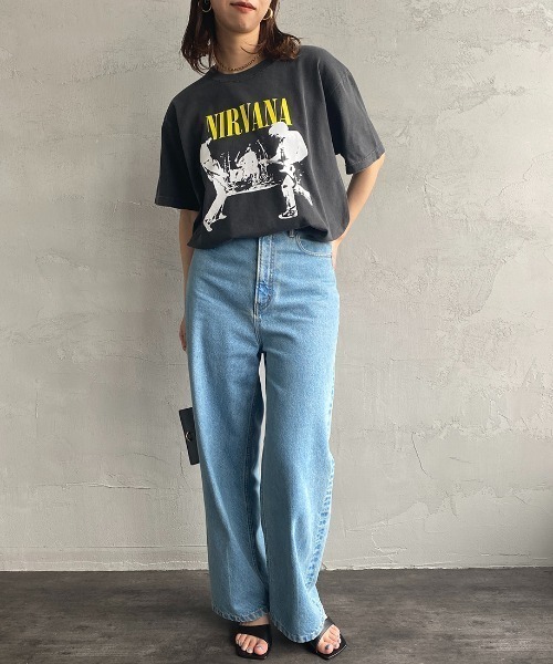 GOOD ROCK SPEED（グッドロックスピード）の「[GOOD ROCK SPEED/グッドロックスピード] NIRVANA ロックプリントTシャツ（Tシャツ/カットソー・レディース・チャコールグレー・L/XL）」の4枚目の写真