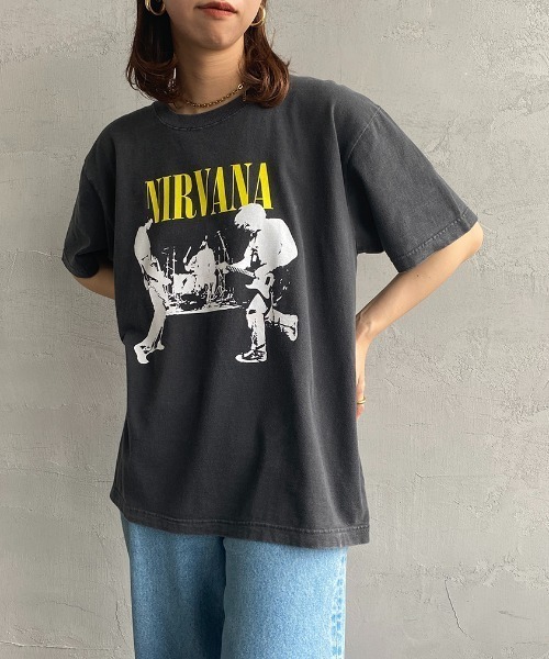 GOOD ROCK SPEED（グッドロックスピード）の「[GOOD ROCK SPEED/グッドロックスピード] NIRVANA ロックプリントTシャツ（Tシャツ/カットソー・レディース・チャコールグレー・L/XL）」の6枚目の写真