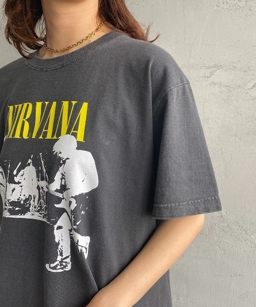 GOOD ROCK SPEED（グッドロックスピード）の「[GOOD ROCK SPEED/グッドロックスピード] NIRVANA ロックプリントTシャツ（Tシャツ/カットソー・レディース・チャコールグレー・L/XL）」の9枚目の写真