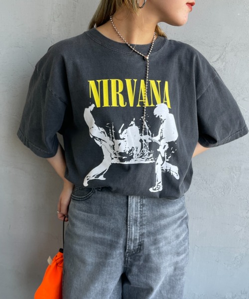 GOOD ROCK SPEED（グッドロックスピード）の「[GOOD ROCK SPEED/グッドロックスピード] NIRVANA ロックプリントTシャツ（Tシャツ/カットソー・レディース・チャコールグレー・L/XL）」の19枚目の写真