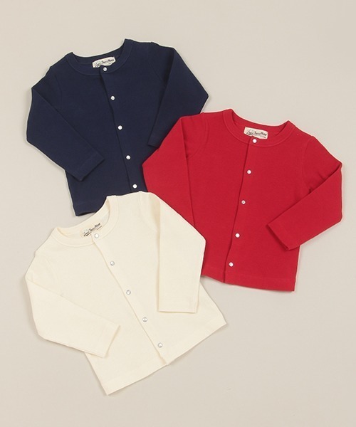 Love&Peace&Money（ラブアンドピースアンドマネー）の「テレコカーディガン（カーディガン/ボレロ・キッズ・ネイビー/レッド/キナリ・90cm/100cm/110cm/120cm/130cm/80ｃｍ）」の4枚目の写真