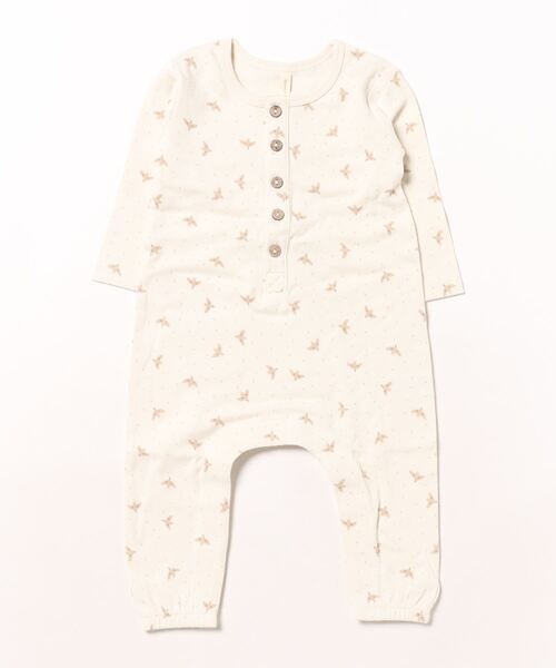 【セール】【Bs】【it】【Quincy Mae】LONG SLEEVE JUMPSUIT || DOVES（その他ベビー用品）｜Quincy Mae（クインシーメイ）