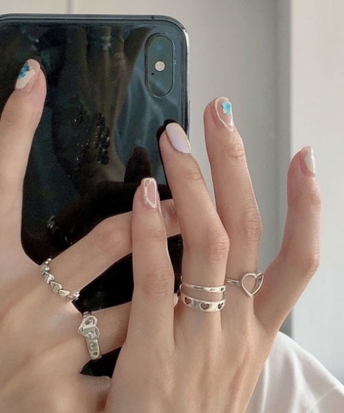 Mayree（メイリー）の「【urge select】Y2K シルバー ハートデザイン 指輪/リング【5個セット】（リング・レディース・シルバー・FREE）」の4枚目の写真