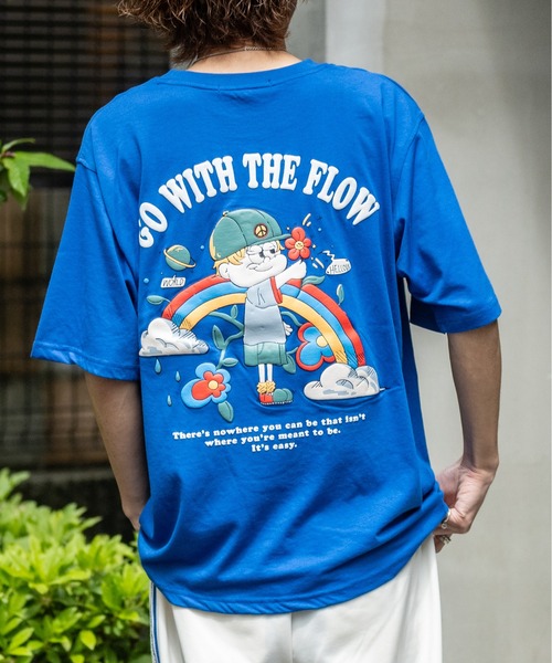 JOHN'S CLOSET（ジョンズクローゼット）の「【13】アソート発砲バックプリント BIGTシャツ（Tシャツ/カットソー・メンズ・ピンク/ホワイト系その他/ブルー系その他/オレンジ/ホワイト系その他2/ブラック系その他/ブルー/オフホワイト/ブラック系その他2/ブラック・LARGE/MEDIUM）」の9枚目の写真