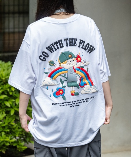 JOHN'S CLOSET（ジョンズクローゼット）の「【13】アソート発砲バックプリント BIGTシャツ（Tシャツ/カットソー・メンズ・ピンク/ホワイト系その他/ブルー系その他/オレンジ/ホワイト系その他2/ブラック系その他/ブルー/オフホワイト/ブラック系その他2/ブラック・LARGE/MEDIUM）」の5枚目の写真