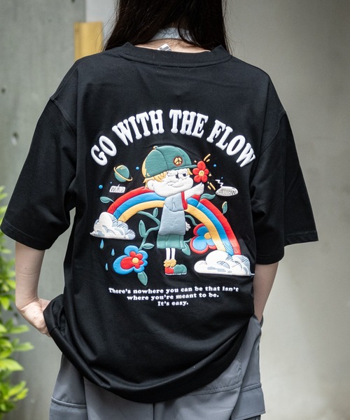 JOHN'S CLOSET（ジョンズクローゼット）の「【13】アソート発砲バックプリント BIGTシャツ（Tシャツ/カットソー・メンズ・ピンク/ホワイト系その他/ブルー系その他/オレンジ/ホワイト系その他2/ブラック系その他/ブルー/オフホワイト/ブラック系その他2/ブラック・LARGE/MEDIUM）」の7枚目の写真