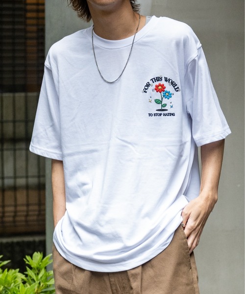 JOHN'S CLOSET（ジョンズクローゼット）の「【13】アソート発砲バックプリント BIGTシャツ（Tシャツ/カットソー・メンズ・ピンク/ホワイト系その他/ブルー系その他/オレンジ/ホワイト系その他2/ブラック系その他/ブルー/オフホワイト/ブラック系その他2/ブラック・LARGE/MEDIUM）」の21枚目の写真