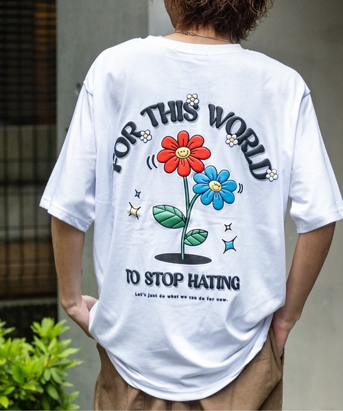 JOHN'S CLOSET（ジョンズクローゼット）の「【13】アソート発砲バックプリント BIGTシャツ（Tシャツ/カットソー・メンズ・ピンク/ホワイト系その他/ブルー系その他/オレンジ/ホワイト系その他2/ブラック系その他/ブルー/オフホワイト/ブラック系その他2/ブラック・LARGE/MEDIUM）」の19枚目の写真