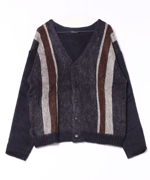 【セール】モヘアタッチパネル柄Vネックカーディガン（カーディガン/ボレロ）｜IO（イオ）（イオ）