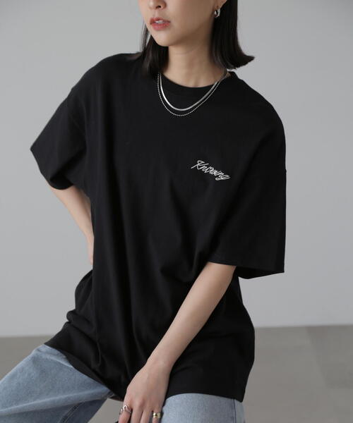 FREE'S MART（フリーズマート）の「◆バックハートプリントビッグＴシャツ（Tシャツ/カットソー・レディース・ブラック/ホワイト/イエロー・FREE）」の5枚目の写真