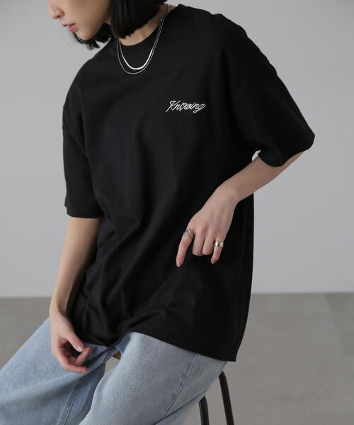 FREE'S MART（フリーズマート）の「◆バックハートプリントビッグＴシャツ（Tシャツ/カットソー・レディース・ブラック/ホワイト/イエロー・FREE）」の6枚目の写真